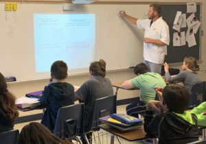 Joel Brinkman providing a "think aloud" for his students
